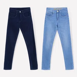 TALES & STORIES Pack Of 2 Boys Slim Fit Light Fade Stretchable Jeans-37