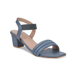 Shezone Blue & Beige Block Sandals-14