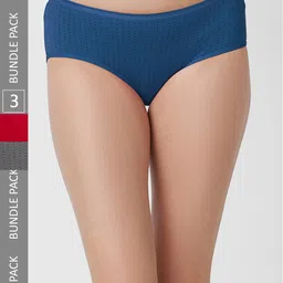 FashionRack Women Pack Of 3 Assorted Printed Cotton Hipster Briefs-image-93