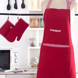 MASPAR Red Printed Cotton Aprons-image-19