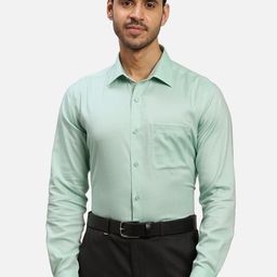 Raymond Textured Self-Design Contemporary-Fit Pure Cotton Formal Shirt-image-87