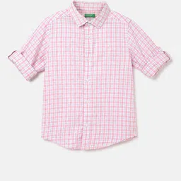 United Colors of Benetton Boys Opaque Checked Casual Shirt-image-35