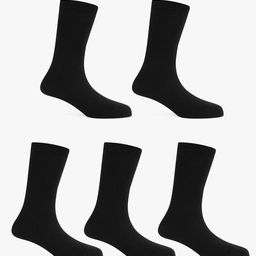 TOFFCRAFT Men Pack Of 5 Cotton Anti-Odour Calf Length Socks-58