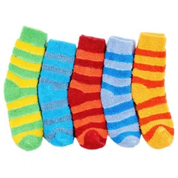 RC. ROYAL CLASS Kids Pack Of 5 Patterned Organic Cotton Angle Length Socks-52