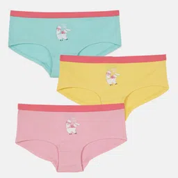 mackly Girls Pack Of 3 Printed Cotton Hipster Briefs-image-75