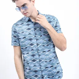 KETCH Men Slim Fit Printed Casual Cotton Shirt-image-88