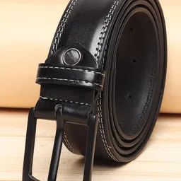 ZORO Men Black PU Belt-image-56