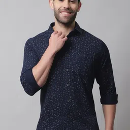 Cantabil Men Micro Ditsy Printed Casual Cotton Shirt-image-12