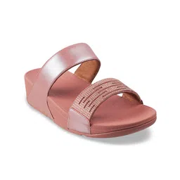 fitflop Pink Leather Wedge Sandals-image-24