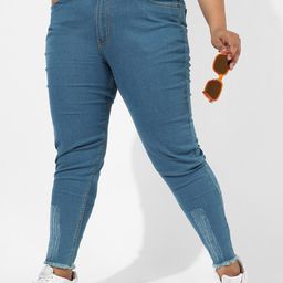Instafab Plus Plus Size Women Jean Skinny Fit Mildly Distressed Stretchable Jeans-image-20