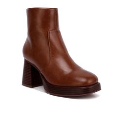 London Rag Women Side Zipper Closure Block Heeled High Top Regular Boots-picture-28