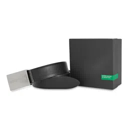 United Colors of Benetton Men Textured Leather Belt-image-26