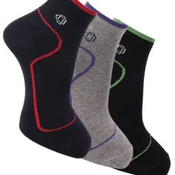Dollar Socks Men Pack Of 3 Assorted Cotton Ankle-Length Socks-58