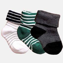 N2S NEXT2SKIN Infants Pack Of 3 Self-Designed Cotton Ankle-Length Socks-1
