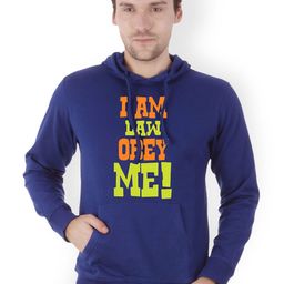 Campus Sutra Men Royal Blue Printed Hooded Sweatshirt-image-98