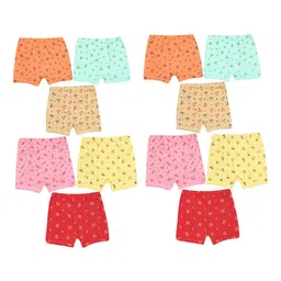 YELLOWDELIGHT Girls Pack Of 12 Cotton Boy Shorts Briefs-picture-52