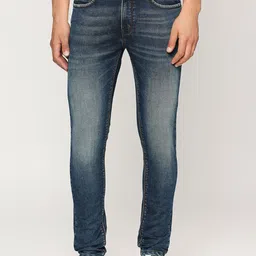 Pepe Jeans Men Blue Skinny Fit Mid Rise Whiskers and Chevrons Stretchable Jeans-picture-12