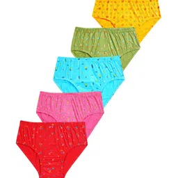 YELLOWDELIGHT Women 5-Pcs Cotton Hipster Briefs YD 614 Kiruthika (w) jetty S-5p-Multicolor-picture-8
