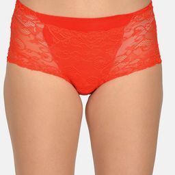 mod & shy Women Red Self Design Lace Hipstier Brief-picture-37