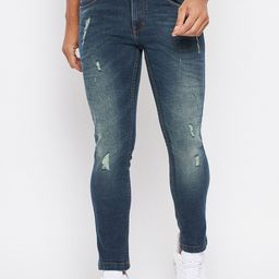 Duke Men Low Distress Heavy Fade Slim Fit Cotton Stretchable Jeans-image-72