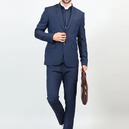 Wintage Checked Single-Breasted Three-Piece Suit-image-8