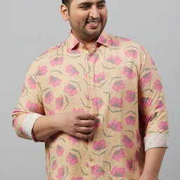 SHOWOFF Plus Plus Size Floral Printed Cotton Casual Shirt-image-48
