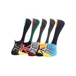 Dollar Socks Men Pack of 5 Assorted Shoe Liner Cotton Socks-58