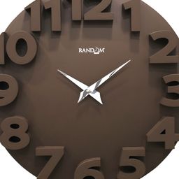 RANDOM Brown & White Analogue Contemporary Wall Clock-picture-38