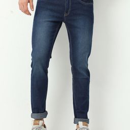 Old Grey Men Blue Skinny Fit Light Fade Stretchable Jeans-picture-39