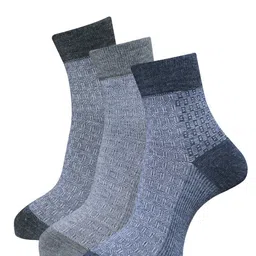Dollar Socks Men Pack Of 3 Woolen Ankle Length Socks-11