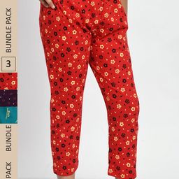 BAESD Girls Pack of 3 Printed Pure Cotton Capris-picture-46
