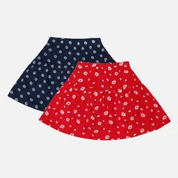 Bodycare Kids Infant Girls Pack Of 2 Printed A-Line Knee Length Skirts-image-17