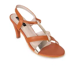 Funku Fashion Tan Kitten Heels-16