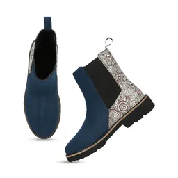 yoho Women Mid Top Printed Chelsea Boots-image-85