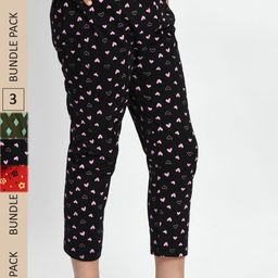 BAESD Girls Pack of 3 Printed Pure Cotton Capris-picture-31