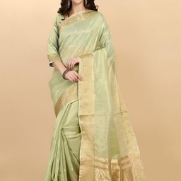 LIMDO Woven Design Pure Silk Banarasi Saree-image-42
