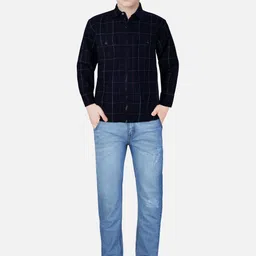 Gini and Jony Boys Windowpane Checks Cotton Casual Shirt-image-73