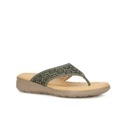 Scholl Women Textured T-Strap Flats with Laser Cuts-picture-17