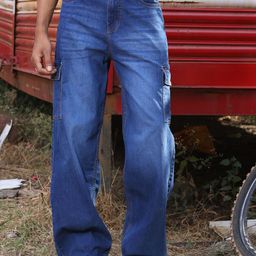 The Roadster Lifestyle Co. Men Comfort Relaxed-Fit Whiskers Stretchable Cargo Jeans-picture-45