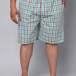 URBAN SCOTTISH Plus Size Checked Pure Cotton Boxers USBX137-image-62