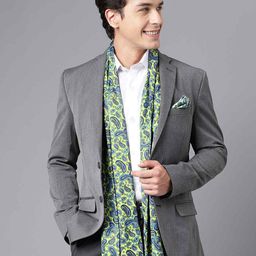 Tossido Paisley Printed Satin Stole & Pocket Square-image-65