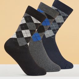 BYFORD by Pantaloons Men Pack Of 3 Patterned Calf Length Socks-57