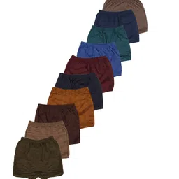 YELLOWDELIGHT Boys Pack Of 10 Cotton Boy Shorts YD 539 Boys Plain Drawer 6-12 M-10-image-89