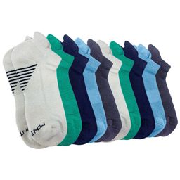 Mint & Oak Men Pack Of 10 Patterned Bamboo Eco Friendly Ankle-Length Socks-12