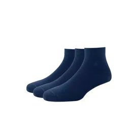 Louis Philippe Men Pack of 3 Navy Blue Solid Ankle Length Socks-image-45