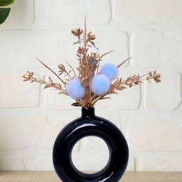 GW CREATIONS Black Donut Shaped Flower Vase-image-84