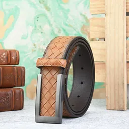 BuckleUp Men Textured Casual Belt-image-65