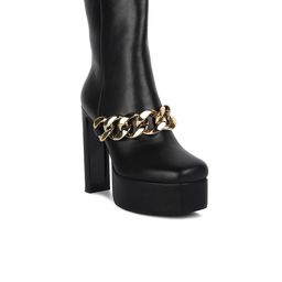 London Rag Women Mid-Top Block Heels Regular Boots-picture-40