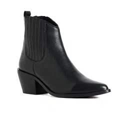 Peach Flores Women Pointed Toe Leather Block Heel Regular Boots-11