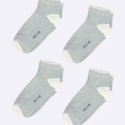 AIR GARB Unisex Pack Of 4 Breathable Pure Cotton Ankle Length Socks-55